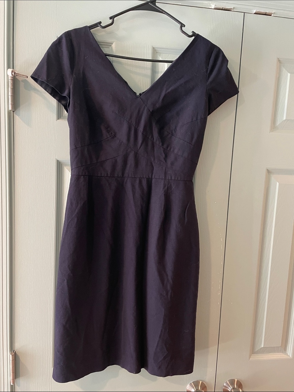 Banana Republic Deep Navy V-Neck Midi Dress